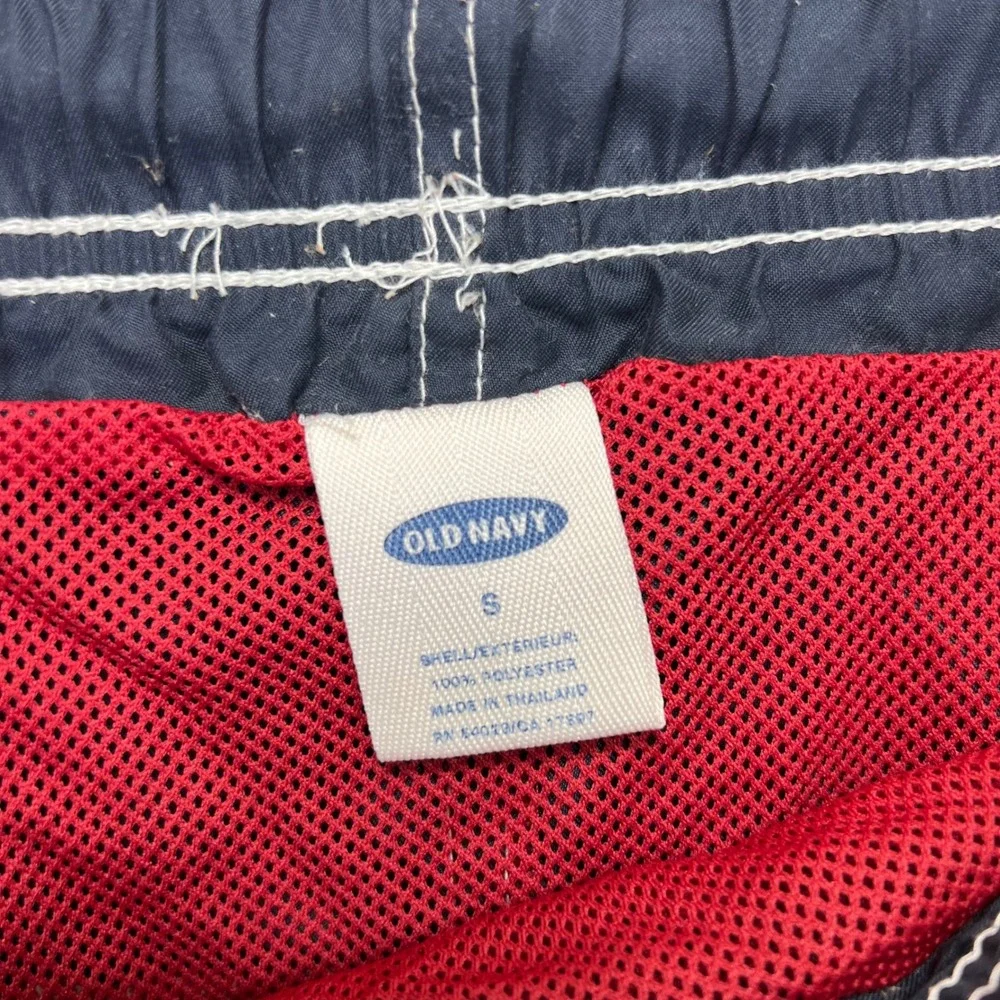 VINTAGE Y2k Old Navy Board Shorts Mens‎ SColorblock Swim Trunks Surf USA Flag